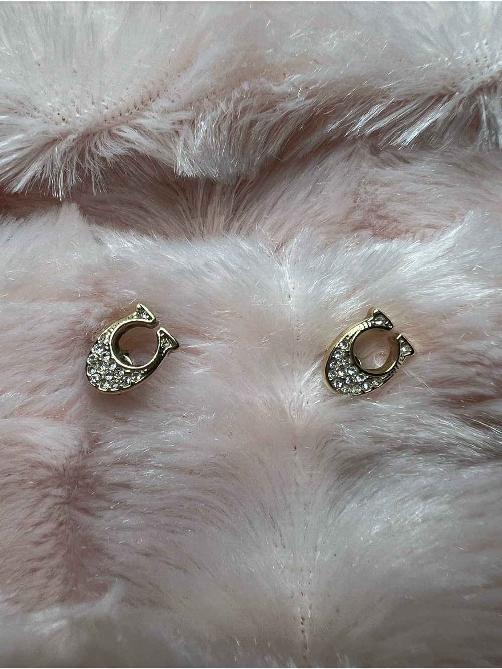 Authentic Coach C Stud Earrings - Women Jewelry